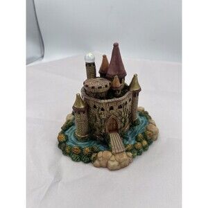 Vintage Spoontiques Magical Mystical Resin Castle Figurine Crystal Ball Fantasy